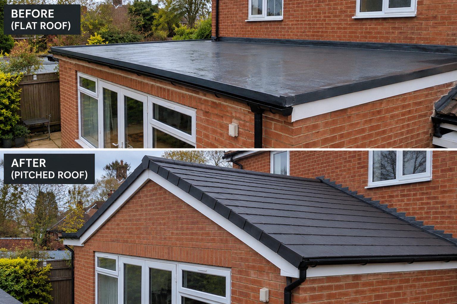 Flat Roof to Pitched Roof Transformation